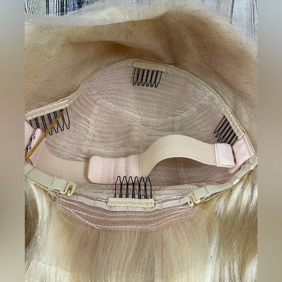 HD melting Lace front human hair wig #613 NEW platinum blonde - Picture 7 of 7